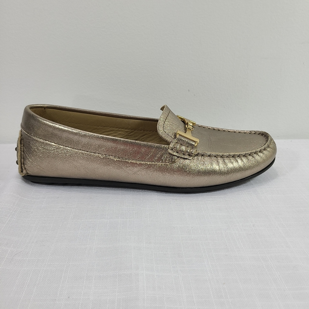 Ecco Gold Leather Loafers